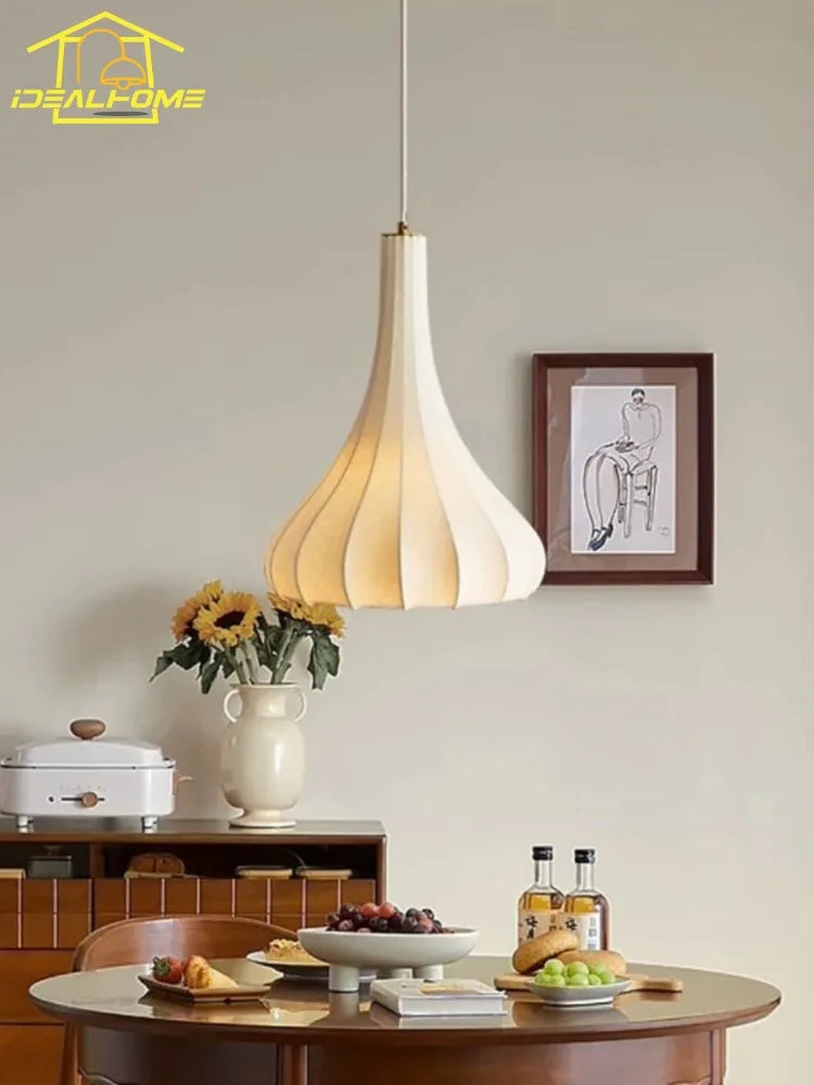 suspension en soie wabi sabi design nordique moderne pour intérieur - vue 3 sur 9