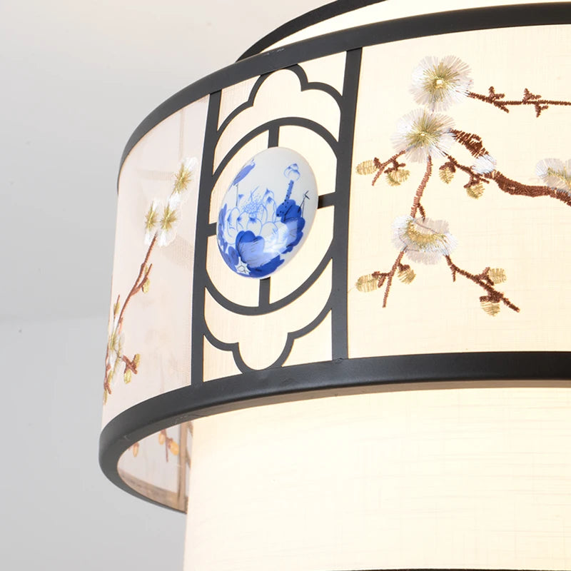 lustre rétro rond pour restaurant chinois lampe suspendue créative nouvelle collection