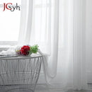 Voilage tulle moderne semi transparent pour salon chambre