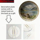 Assiette murale décorative céramique motif paysage élégant
