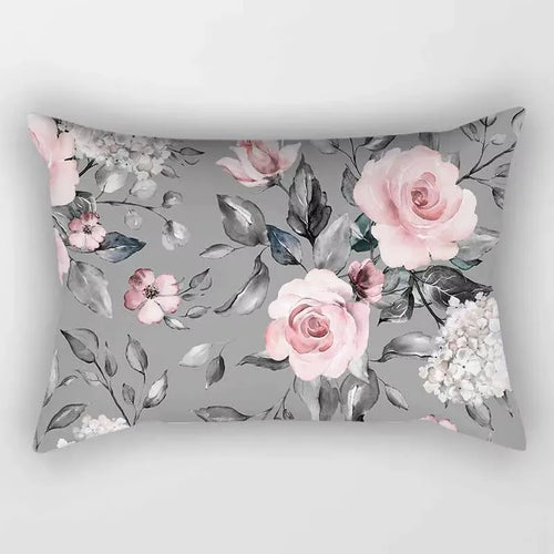 housse de coussin rectangulaire à motifs fleurs tropicales 30x50 cm