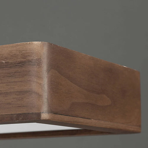 plafonnier carré à led moderne en bois pour intérieur - vue 7 sur 8
