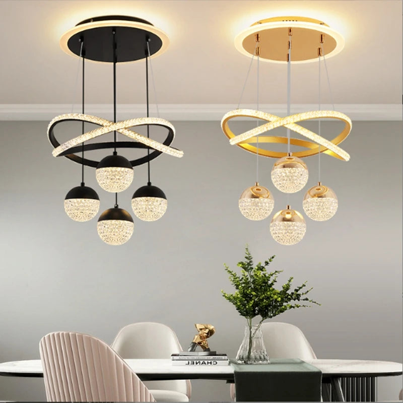 suspension moderne lumineuse pour restaurant bar ou appartement - vue 5 sur 10