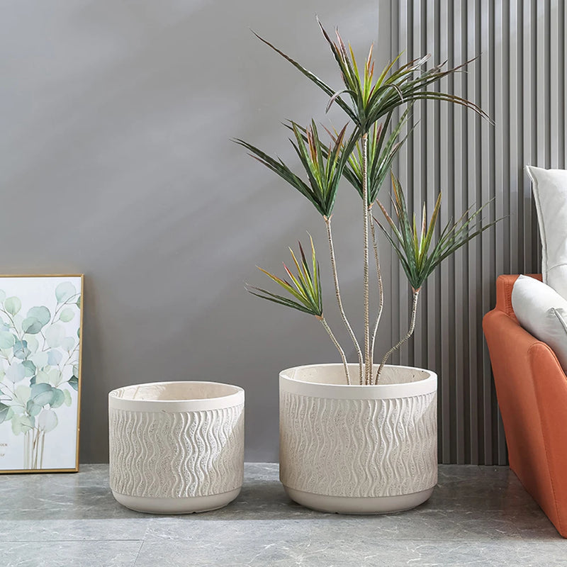 moule en silicone moderne pour pot de fleurs en béton léger et luxueux