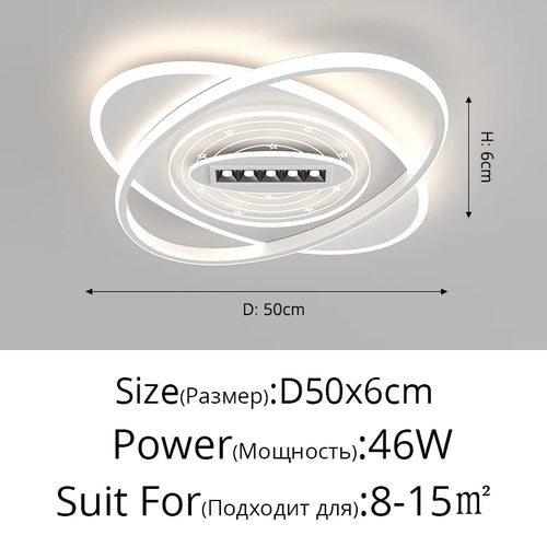 plafonnier led nordique pour intérieur et ambiance chaleureuse - vue 12 sur 14