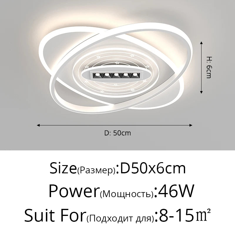 plafonnier led nordique pour intérieur et ambiance chaleureuse - vue 12 sur 14