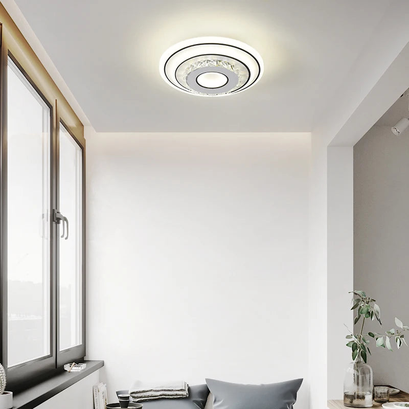 plafonnier moderne minimaliste en cristal à led créatif
