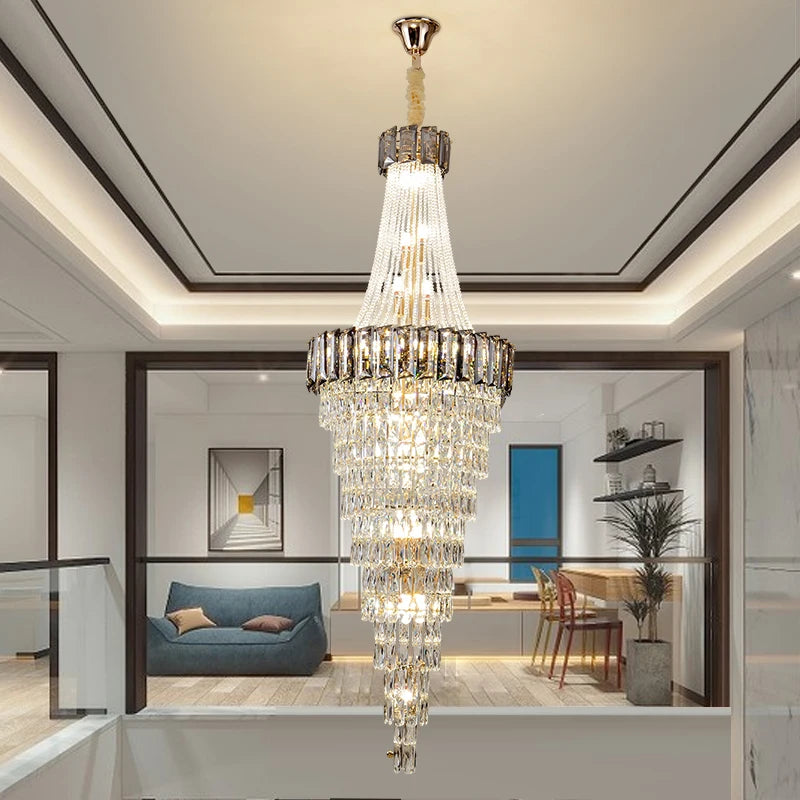lustre contemporain en cristal pour décoration intérieure élégante - vue 4 sur 16