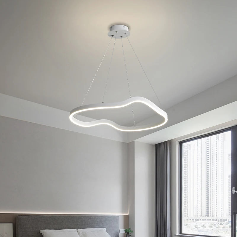Lustre anneaux déformés design panochas pour intérieur - vue 6 sur 18