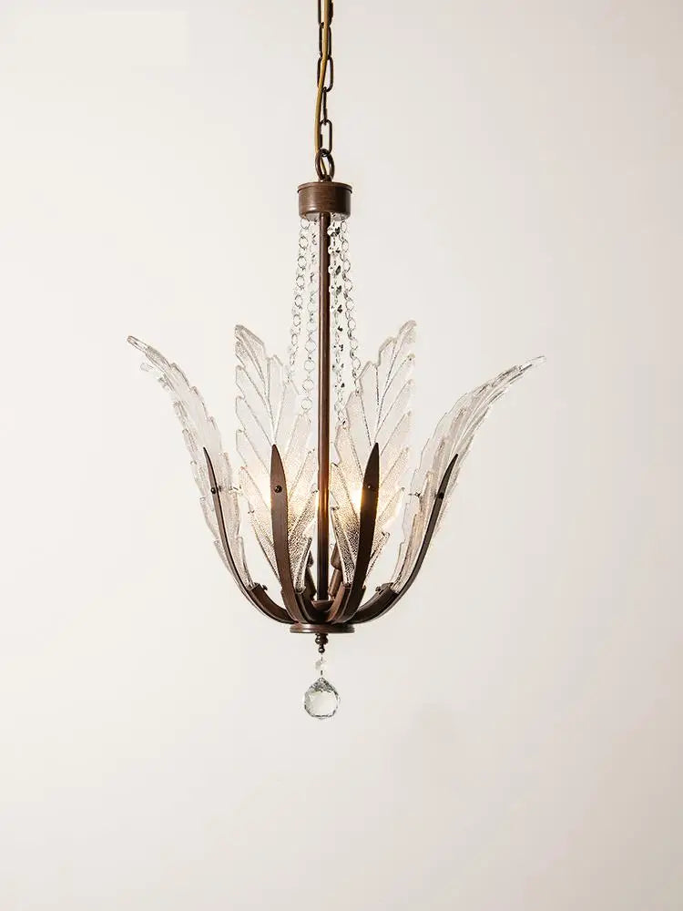 lustre vintage en cristal pour éclairage intérieur élégant - vue 5 sur 9