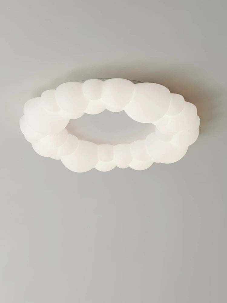 lampe nuage moderne led design anneau nordique éclairage lustre - vue 2 sur 14