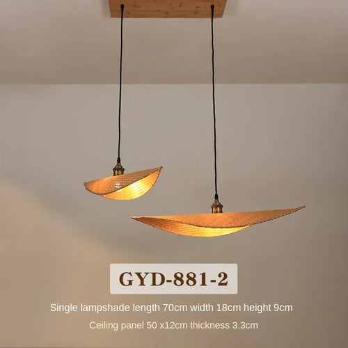 lustre en bambou style japonais pour décoration zen asiatique - vue 12 sur 11