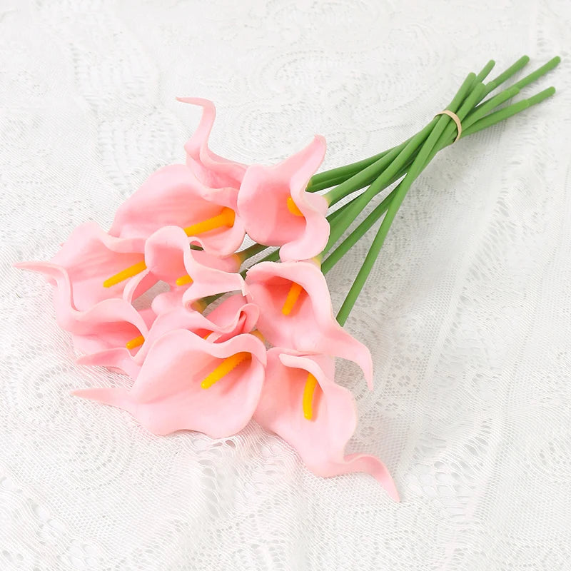 lot de fleurs artificielles lys calla pour mariage et décoration florale - vue 16 sur 23