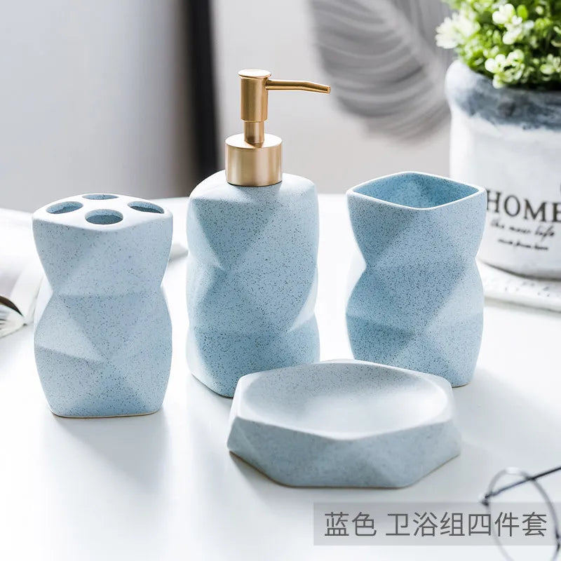 ensemble de céramique nordique pour salle de bain cadeau décoratif - vue 14 sur 15
