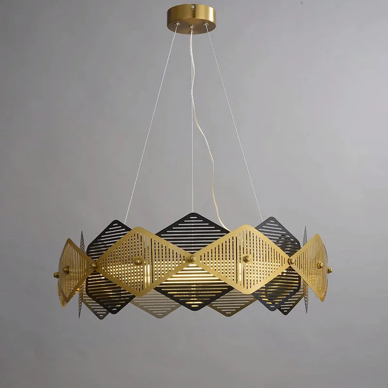lustre post-moderne acier inoxydable lampe led minimaliste italienne - vue 5 sur 13