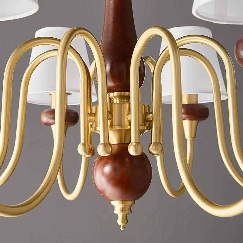 lustre en cuivre pour éclairage intérieur moderne et élégant - vue 6 sur 7