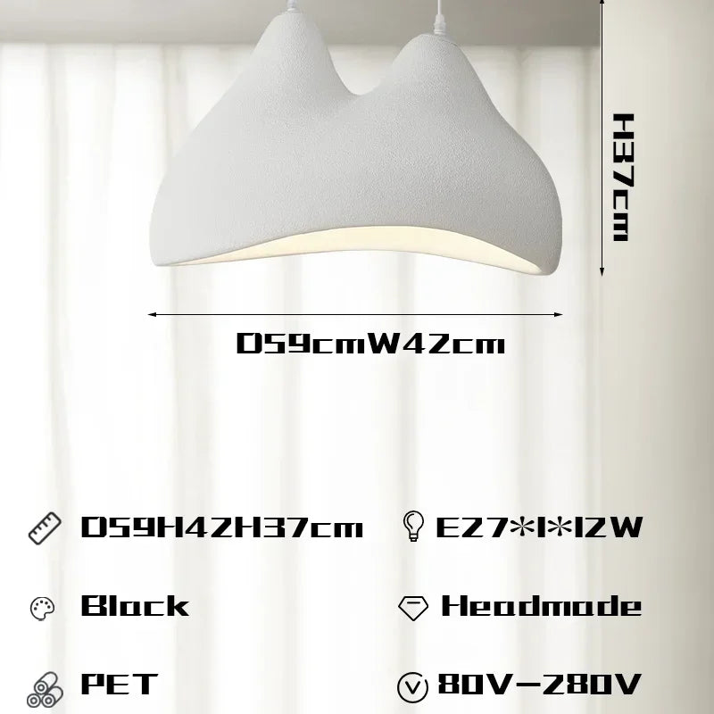 lustre led minimaliste créatif style wabi sabi éclairage nordique