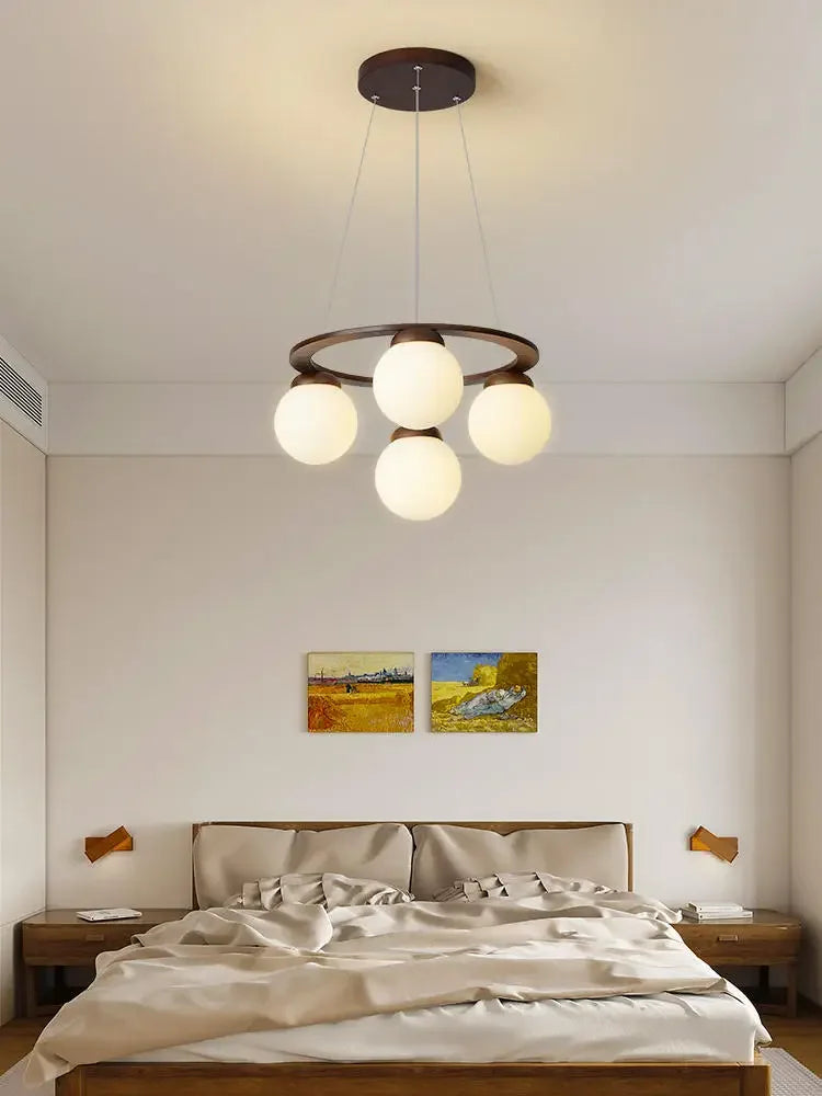 lustre en bois design pour décoration contemporaine maison - vue 3 sur 14