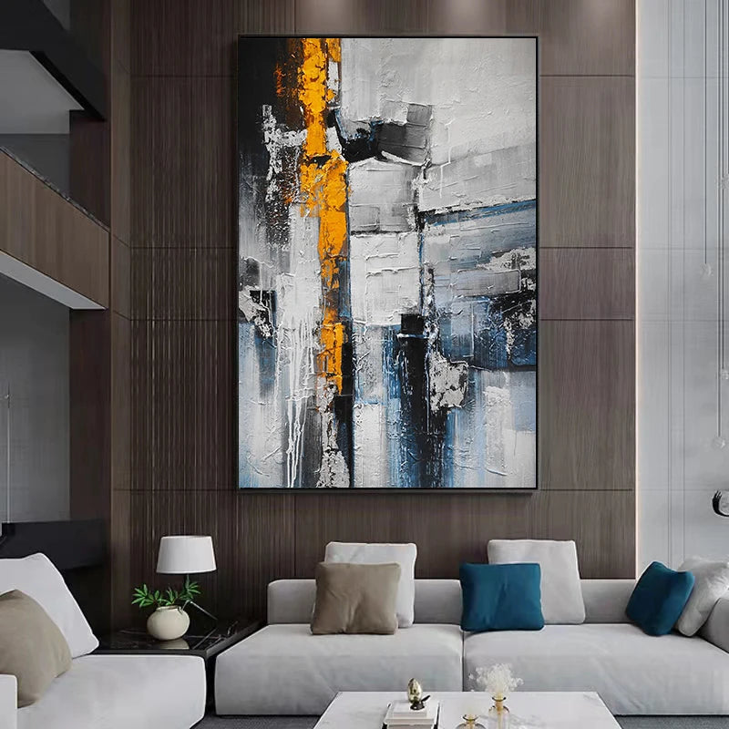 peinture à l'huile abstraite personnalisable pour décoration intérieure