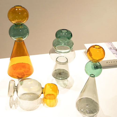 vase en verre teinté pour terrarium et décoration florale - vue 5 sur 18