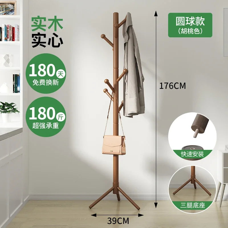 porte-manteau en bois pour chaussures et vêtements d'extérieur - vue 12 sur 15