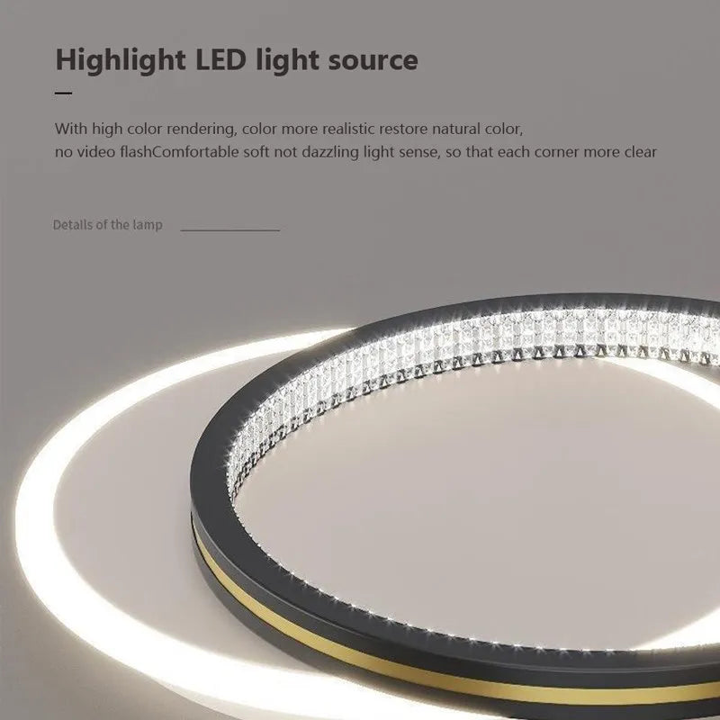 plafonnier moderne led luxueuse décoration intérieure nordique créative - vue 7 sur 14