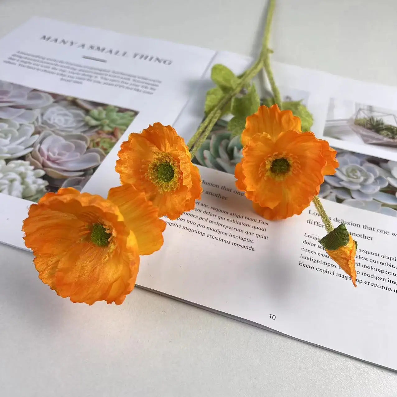 bouquet de fleurs artificielles en soie pour décorations diverses - vue 12 sur 19
