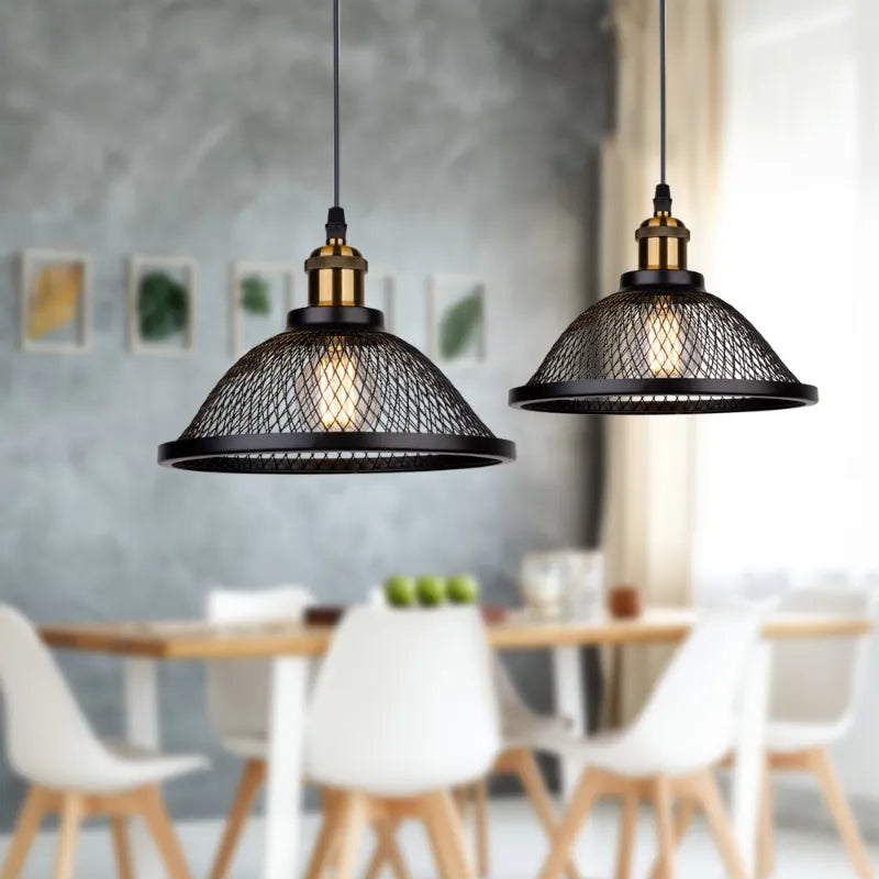 Lampe de Bar nordique lumière créative luxe café décoration luminaire américain rétro Simple trois fer Art Restaurant lustre