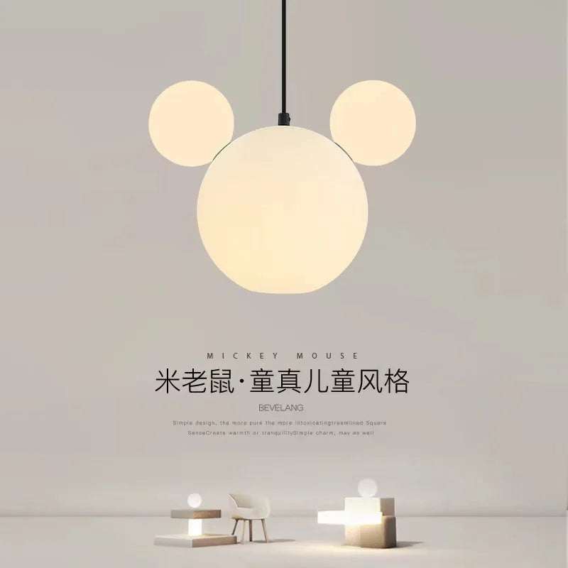 lustre suspension nordique en verre pour enfants créatif - vue 3 sur 9