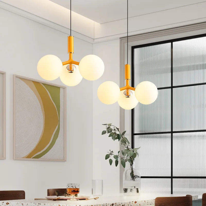 suspension en verre pour éclairage de cuisine restaurant moderne - vue 3 sur 12