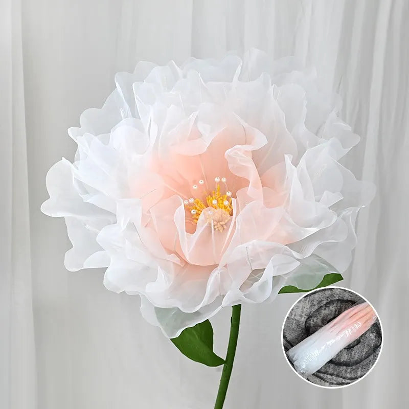 fleur artificielle en soie pavot rose décoration festive réaliste