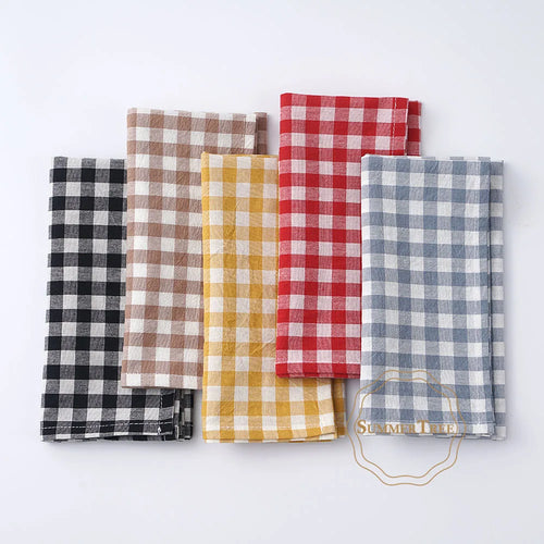 Serviette de table coton vichy petits carreaux cuisine