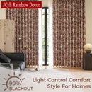 Rideau occultant motif oiseaux style nature chambre salon