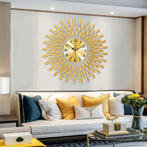 horloge murale 3D en cristal moderne silencieuse décoration intérieure - vue 5 sur 8