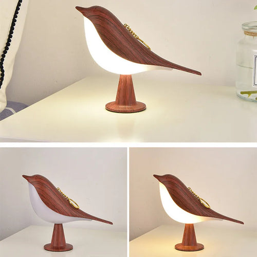 lampe chevet led bois interrupteur tactile moderne simple décoratif intérieur - vue 3 sur 11