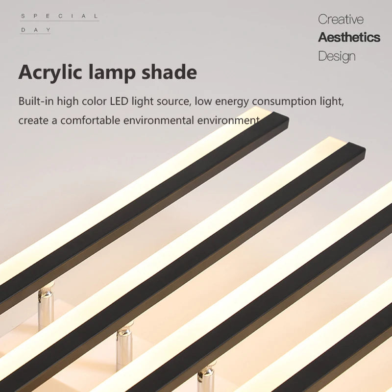 lustre moderne à leds pour décoration intérieure créative - vue 5 sur 12