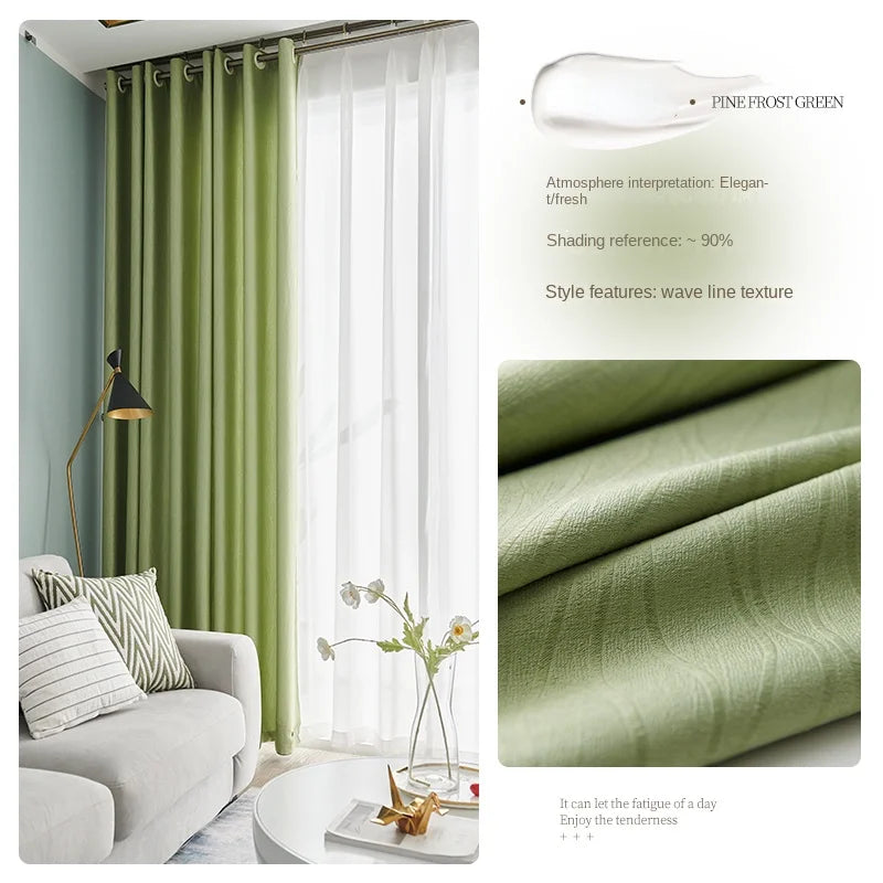 Rideau occultant style français pour salon chambre balcon - vue 12 sur 18
