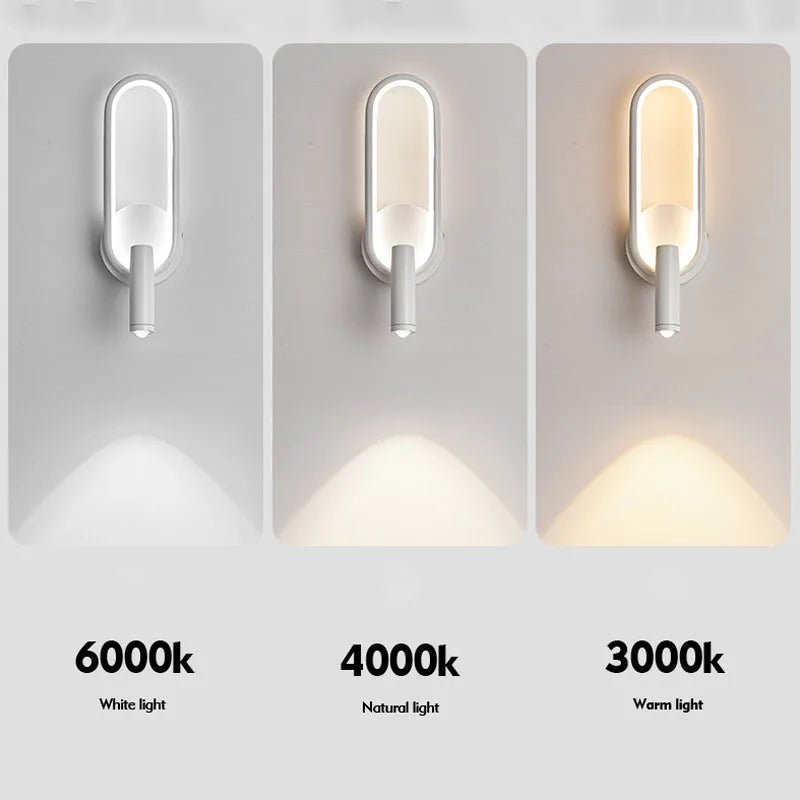 Applique murale LED lampe liseuse pour chambre hôtel tête de lit nuit livre lampe Rotation chevet avec intérieur LED Booklight 90-260V