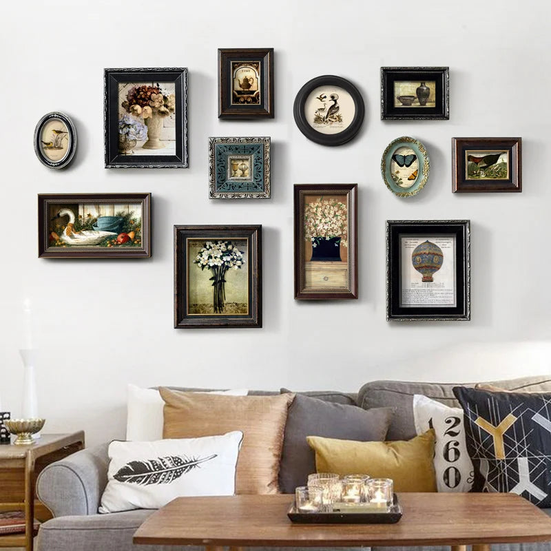 cadre photo rétro en bois pour décoration intérieure - vue 9 sur 16