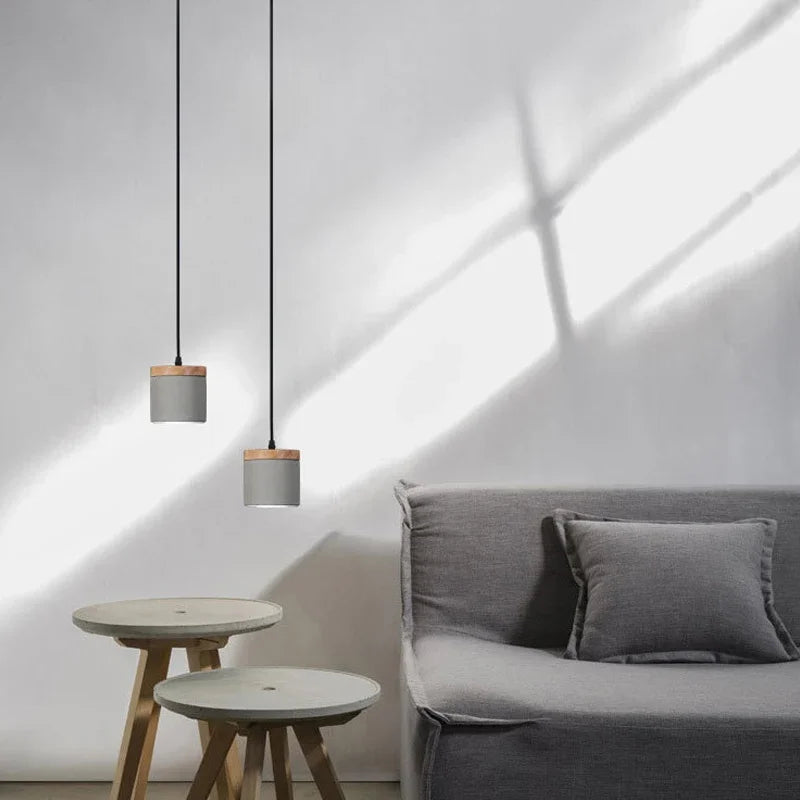 suspension rétro industrielle en béton pour décoration intérieure - vue 5 sur 7