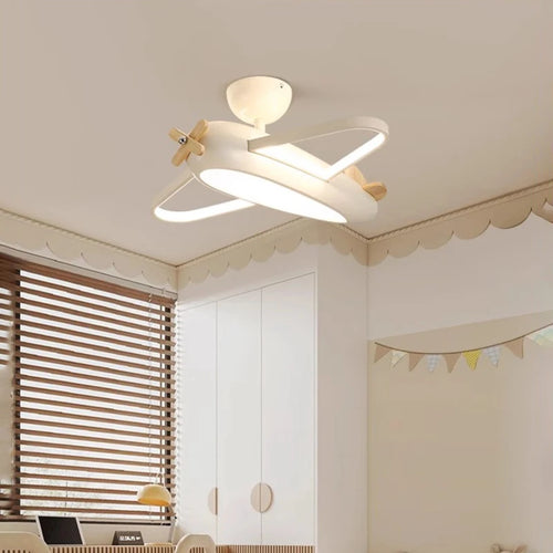 plafonnier hélicoptère moderne pour chambre d'enfant garçon - vue 3 sur 9