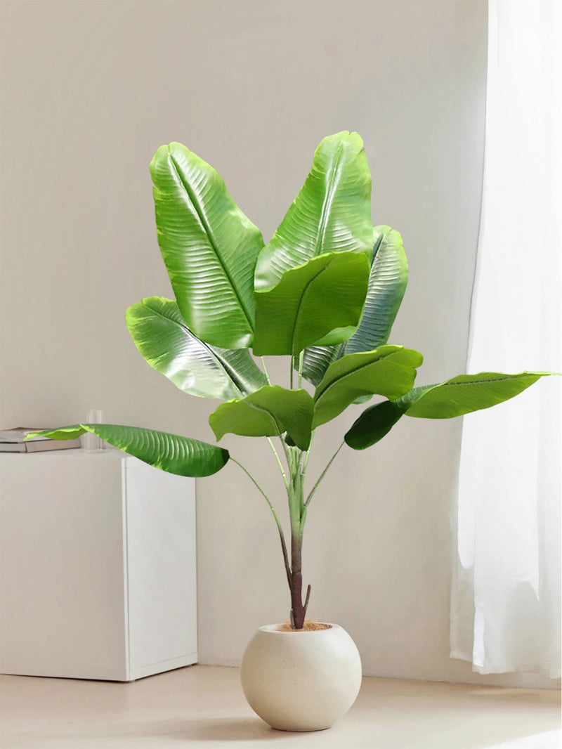 grandes bananiers artificiels et palmiers en plastique pour décoration jardin