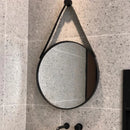 miroir rond doré mural pour salle de bain et coiffure