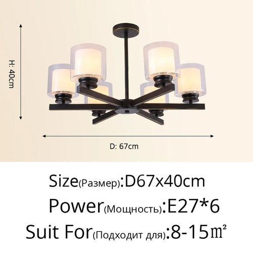 Bosmos European Style Decorative LED Chandeliers For Living Rooms, Bedrooms, And Modern Simple Indoor Lighting - vue 13 sur 21