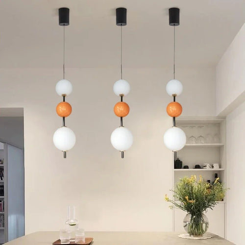 Glass Ball LED Pendant Light Ceiling Suspension Hanging for Living Dining Room Bedroom - vue 6 sur 12