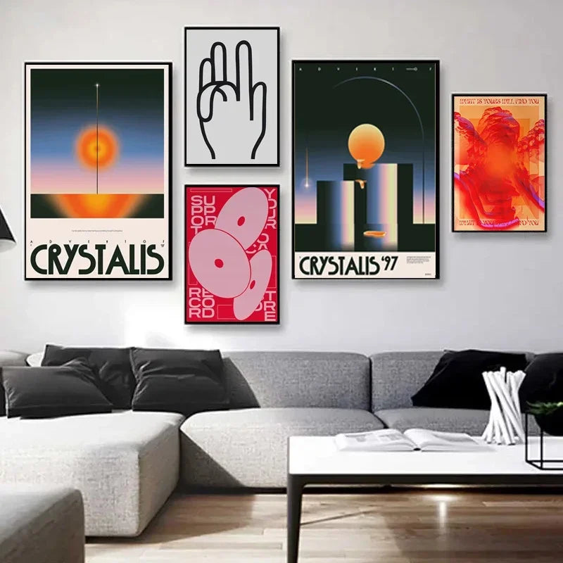 impression d'art mural japonais abstrait pour décoration moderne