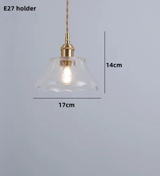 suspension nordique en verre teinté et cuivre élégant - vue 15 sur 25