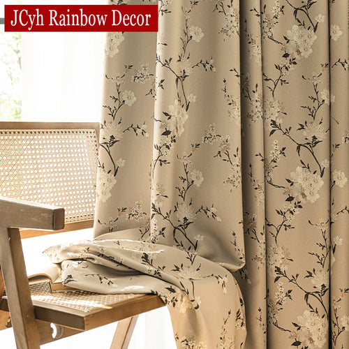 Rideau occultant floral moderne pour salon et chambre - vue 2 sur 7