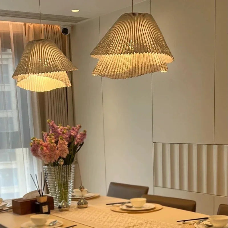 Nordique Wabi Sabi suspension LED lumières pour salon Restaurant Lustre salle à manger chambre Loft suspension lampe Lustre Luminaire - vue 4 sur 7