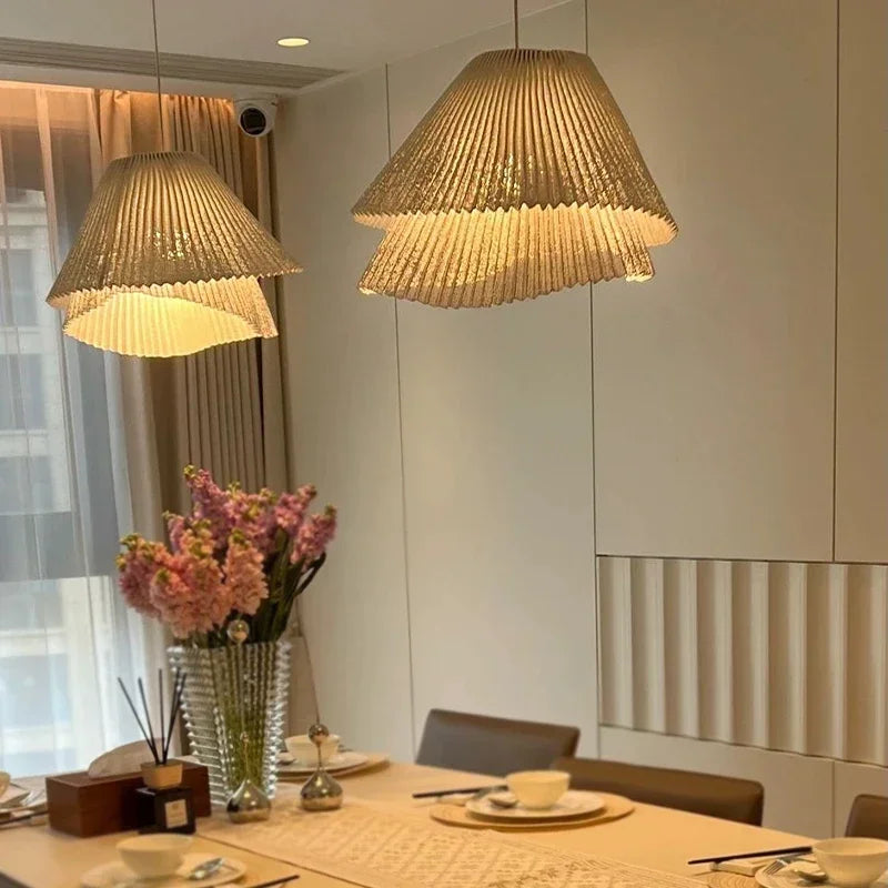 Nordique Wabi Sabi suspension LED lumières pour salon Restaurant Lustre salle à manger chambre Loft suspension lampe Lustre Luminaire
